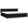 Cama box spring con colchón tela negro 200x200 cm de , Camas y somieres - Ref: Foro24-3130379, Precio: 538,80 €, Descuento: %