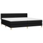 Cama box spring con colchón tela negro 200x200 cm de , Camas y somieres - Ref: Foro24-3130379, Precio: 538,80 €, Descuento: %