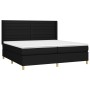 Cama box spring con colchón tela negro 200x200 cm de , Camas y somieres - Ref: Foro24-3132099, Precio: 715,76 €, Descuento: %