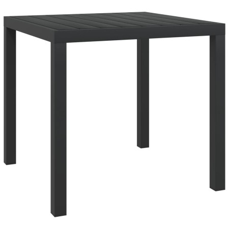 Mesa de jardín de aluminio y WPC negra 80x80x74 cm de vidaXL, Mesas de jardín - Ref: Foro24-42790, Precio: 143,92 €, Descuent...