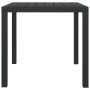 Black aluminum and WPC garden table 80x80x74 cm by vidaXL, Garden tables - Ref: Foro24-42790, Price: 135,54 €, Discount: %