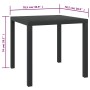 Black aluminum and WPC garden table 80x80x74 cm by vidaXL, Garden tables - Ref: Foro24-42790, Price: 135,54 €, Discount: %