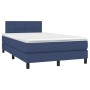 Cama box spring con colchón y LED tela azul 120x200 cm de , Camas y somieres - Ref: Foro24-3133147, Precio: 393,88 €, Descuen...