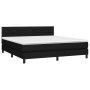 Box spring bed mattress and LED lights black fabric 180x200 cm by , Beds and slatted bases - Ref: Foro24-3133255, Price: 532,...