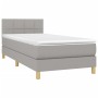 Cama box spring con colchón tela y LED gris claro 80x200 cm de , Camas y somieres - Ref: Foro24-3133669, Precio: 274,82 €, De...