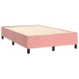 Cama box spring colchón y LED terciopelo rosa 120x200 cm de , Camas y somieres - Ref: Foro24-3136178, Precio: 440,16 €, Descu...