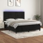 Cama box spring colchón y LED terciopelo negro 180x200 cm de , Camas y somieres - Ref: Foro24-3136199, Precio: 658,91 €, Desc...