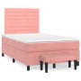 Box spring bed with pink velvet mattress 120x200 cm by , Beds and slatted bases - Ref: Foro24-3137898, Price: 471,52 €, Disco...