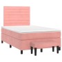 Cama box spring con colchón terciopelo rosa 120x200 cm de , Camas y somieres - Ref: Foro24-3137898, Precio: 462,57 €, Descuen...