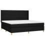 Boxspringbettmatratze und LED-Leuchten aus schwarzem Stoff 200x200 cm von , Betten und Lattenroste - Ref: Foro24-3138983, Pre...