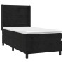 Boxspringbett mit Matratze und LED-Samt in Schwarz, 90 x 200 cm von , Betten und Lattenroste - Ref: Foro24-3139603, Preis: 36...