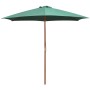 Sombrilla con palo de madera 270x270 cm verde de vidaXL, Sombrillas - Ref: Foro24-42961, Precio: 64,18 €, Descuento: %