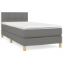 Box spring bed with dark gray fabric mattress 90x190 cm by , Beds and slatted bases - Ref: Foro24-3140578, Price: 289,78 €, D...