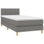 Box spring bed with dark gray fabric mattress 90x200 cm by , Beds and slatted bases - Ref: Foro24-3140586, Price: 290,47 €, D...