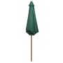 Sombrilla con palo de madera 270x270 cm verde de vidaXL, Sombrillas - Ref: Foro24-42961, Precio: 64,18 €, Descuento: %