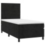 Box spring bed with black velvet mattress 90x200 cm by , Beds and slatted bases - Ref: Foro24-3143063, Price: 331,10 €, Disco...