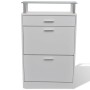 Mueble zapatero con cajón y estante superior de vidrio blanco de , Zapateros y organizadores de calzado - Ref: Foro24-241244,...