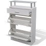 Mueble zapatero con cajón y estante superior de vidrio blanco de , Zapateros y organizadores de calzado - Ref: Foro24-241244,...