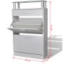 Mueble zapatero con cajón y estante superior de vidrio blanco de , Zapateros y organizadores de calzado - Ref: Foro24-241244,...