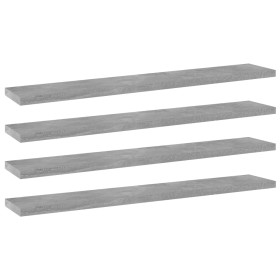 Estante estantería 4uds contrachapada gris hormigón 60x10x1,5cm de , Estanterías - Ref: Foro24-805210, Precio: 14,62 €, Descu...