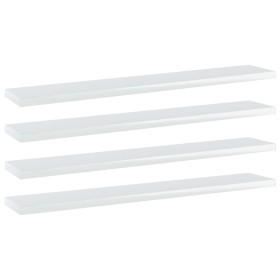 Estante estantería 4uds contrachapada blanco brillo 60x10x1,5cm de , Estanterías - Ref: Foro24-805212, Precio: 16,99 €, Descu...