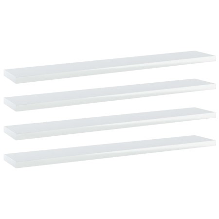 Estante estantería 4uds contrachapada blanco brillo 60x10x1,5cm de , Estanterías - Ref: Foro24-805212, Precio: 16,54 €, Descu...