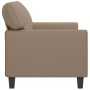 2-seater sofa in cappuccino-colored synthetic leather 140 cm by , Sofas - Ref: Foro24-349016, Price: 217,67 €, Discount: %