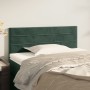 Dark green velvet headboard 90x5x78/88 cm by , Headboards and footboards - Ref: Foro24-346127, Price: 40,27 €, Discount: %