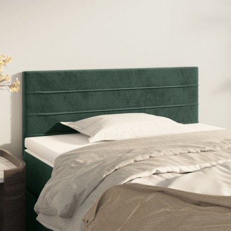 Dark green velvet headboard 90x5x78/88 cm by , Headboards and footboards - Ref: Foro24-346127, Price: 40,27 €, Discount: %