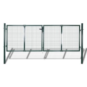 Green steel fence gate 306x175 cm by vidaXL, garden gates - Ref: Foro24-42981, Price: 376,24 €, Discount: %