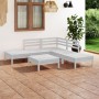 Garden furniture set 6 pieces solid white pine wood by , Garden sets - Ref: Foro24-3082643, Price: 260,45 €, Discount: %