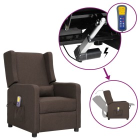 Brown fabric liftable massage chair by , Electric massage chairs - Ref: Foro24-3093389, Price: 203,99 €, Discount: %