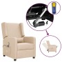 Liftable cream fabric massage chair by , Electric massage chairs - Ref: Foro24-3093394, Price: 215,99 €, Discount: %