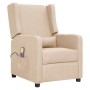 Liftable cream fabric massage chair by , Electric massage chairs - Ref: Foro24-3093394, Price: 215,99 €, Discount: %