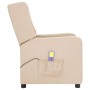 Liftable cream fabric massage chair by , Electric massage chairs - Ref: Foro24-3093394, Price: 215,99 €, Discount: %