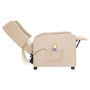 Liftable cream fabric massage chair by , Electric massage chairs - Ref: Foro24-3093394, Price: 215,99 €, Discount: %