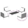 Gartensofas 5 Stück und Kissen dunkelgraues synthetisches Rattan von , Gartensets - Ref: Foro24-3099804, Preis: 307,41 €, Rab...