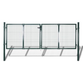 Green steel fence gate 306x150 cm by vidaXL, garden gates - Ref: Foro24-42979, Price: 449,29 €, Discount: %