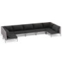 Gartensofas 7-teilig und Kissen dunkelgraues synthetisches Rattan von , Gartensets - Ref: Foro24-3099920, Preis: 506,99 €, Ra...