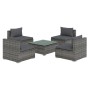 5-teiliges Gartensofa-Set und graue synthetische Rattankissen von , Gartensets - Ref: Foro24-3101525, Preis: 599,99 €, Rabatt: %