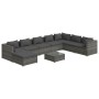 9-teiliges Gartenmöbel-Set und graue synthetische Rattankissen von , Gartensets - Ref: Foro24-3101869, Preis: 976,17 €, Rabat...