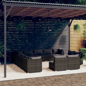 13-piece garden furniture set and gray synthetic rattan cushions by , Garden sets - Ref: Foro24-3102861, Price: 1,00 €, Disco...