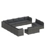 Set muebles de jardín 13 piezas y cojines ratán sintético gris de , Conjuntos de jardín - Ref: Foro24-3102861, Precio: 1,00 €...