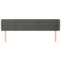 Dark gray velvet headboard 183x23x78/88 cm by , Headboards and footboards - Ref: Foro24-3117345, Price: 74,91 €, Discount: %