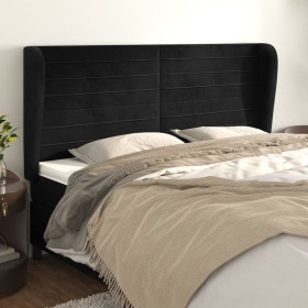 Headboard with light gray velvet ears 183x23x118/128 cm by , Headboards and footboards - Ref: Foro24-3118158, Price: 132,88 €...