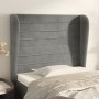 Headboard with light gray velvet ears 93x23x118/128 cm by , Headboards and footboards - Ref: Foro24-3118132, Price: 78,99 €, ...