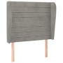 Headboard with light gray velvet ears 93x23x118/128 cm by , Headboards and footboards - Ref: Foro24-3118132, Price: 78,87 €, ...