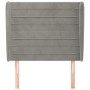 Headboard with light gray velvet ears 93x23x118/128 cm by , Headboards and footboards - Ref: Foro24-3118132, Price: 78,87 €, ...