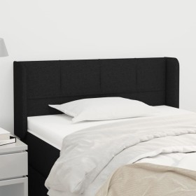 Cabecero de tela negro 93x16x78/88 cm de , Cabeceros y pies de cama - Ref: Foro24-3118752, Precio: 46,99 €, Descuento: %