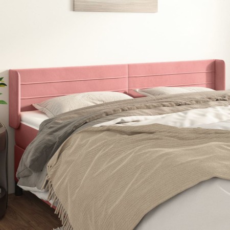 Pink velvet headboard 203x16x78/88 cm by , Headboards and footboards - Ref: Foro24-3118979, Price: 65,09 €, Discount: %